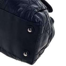 Pre Owned حقيبة هوبو ديور "لو ترينت" جلد كاناج أزرق كحلي