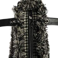 مملوكة مسبقًا حقيبة يد ديور ليدي ديور متوسطة جلد رمادية /زرقاء فاتحة