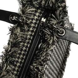 مملوكة مسبقًا حقيبة يد ديور ليدي ديور متوسطة جلد رمادية /زرقاء فاتحة