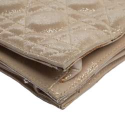 مملوكة مسبقًا حقيبة كل تش ديور جلد كاناج ذهبي متقزح