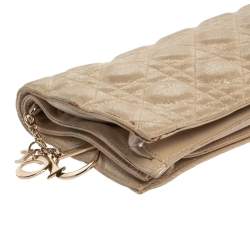 مملوكة مسبقًا حقيبة كلتش ديور جلد كاناج ذهبي متقزح