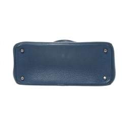 Pre Owned Dior Blue Leather Medium Be Dior Top Handle Bag