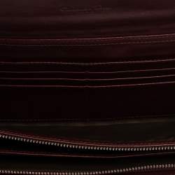 Pre Owned Dior Red Cannage Patent Leather Lady Dior Wallet on Chain