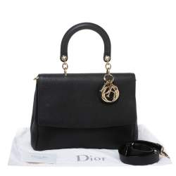 Pre Owned Dior Black Leather Large Be Dior Flap Top Handle Bag