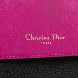 Pre Owned Dior Black Leather Large Be Dior Flap Top Handle Bag