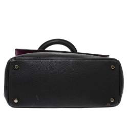 Pre Owned Dior Black Leather Large Be Dior Flap Top Handle Bag