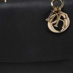 Pre Owned Dior Black Leather Large Be Dior Flap Top Handle Bag