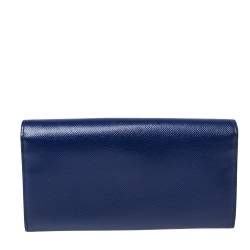 مملوكة مسبقًا Dior Blue Patent Leather Mania Rendez-Vous Wallet on Chain