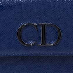 مملوكة مسبقًا Dior Blue Patent Leather Mania Rendez-Vous Wallet on Chain