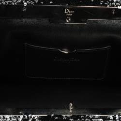 مملوكة مسبقًا Dior White/Black Sequins Chain Clutch