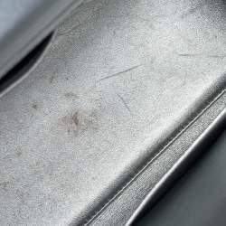 Pre Owned Dior Metallic Silver Leather Medium Diorever Bag
