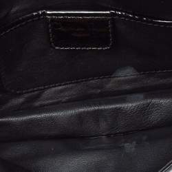 مملوكة مسبقًا Dior Black Cannage Patent Leather Soft Lady Dior Chain Clutch