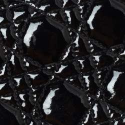 مملوكة مسبقًا Dior Black Cannage Patent Leather Soft Lady Dior Chain Clutch