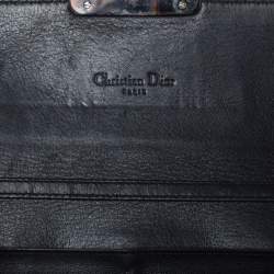 Pre Owned محفظة بسلسلة ديور "نيو لوك" جلد لامع كاناج أسود