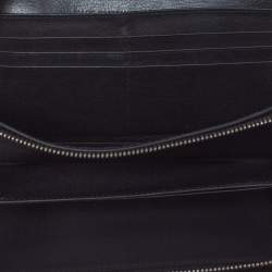 Pre Owned محفظة بسلسلة ديور "نيو لوك" جلد لامع كاناج أسود