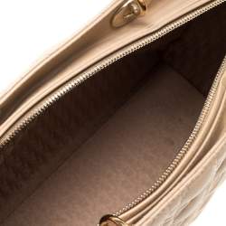 مملوكة مسبقًا Dior Beige Cannage Leather Large Lady Dior Tote