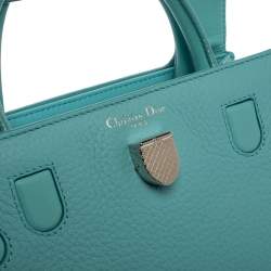 Pre Owned Dior Light Blue Leather Mini Diorever Bag