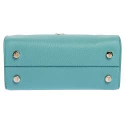 Pre Owned Dior Light Blue Leather Mini Diorever Bag