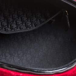 مملوكة مسبقًا Dior Multicolor Leopard Print Calfhair, Velvet and Patent Leather Gambler Dice Bag