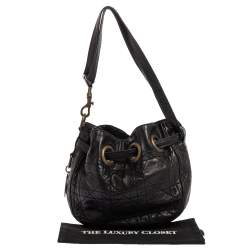 Pre Owned حقيبة ديور رباط قفل ميس ديور جلد كاناج سوداء 