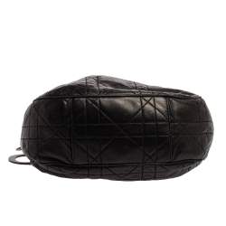 Pre Owned حقيبة ديور رباط قفل ميس ديور جلد كاناج سوداء 