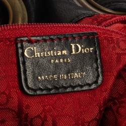 Pre Owned حقيبة ديور رباط قفل ميس ديور جلد كاناج سوداء 