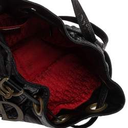 Pre Owned حقيبة ديور رباط قفل ميس ديور جلد كاناج سوداء 