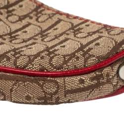 Pre Owned Dior Multicolor Oblique Canvas Rasta Saddle Coin Purse