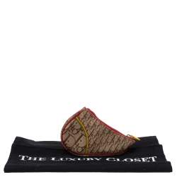 Pre Owned Dior Multicolor Oblique Canvas Rasta Saddle Coin Purse