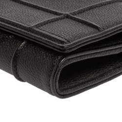 مملوكة مسبقًا محفظة ديور ديوراما جلد أسود بسلسلة