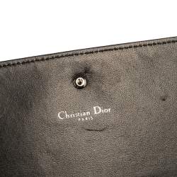 مملوكة مسبقًا محفظة ديور ديوراما جلد أسود بسلسلة