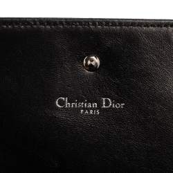 مملوكة مسبقًا محفظة ديور ديوراما جلد أسود بسلسلة