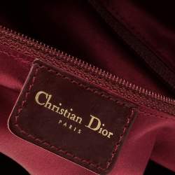 Pre Owned Dior Burgundy Satin Malice Shoulder Bag