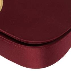 Pre Owned Dior Burgundy Satin Malice Shoulder Bag