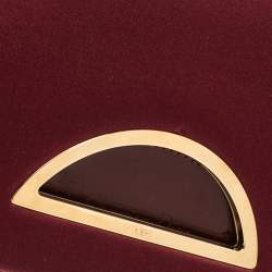 Pre Owned Dior Burgundy Satin Malice Shoulder Bag