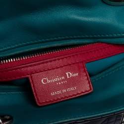 Pre Owned Dior Multicolor Cannage Leather Medium Lady Dior Tote