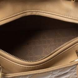 مملوكة مسبقًا Dior Beige Cannage Leather Medium Lady Dior Tote 