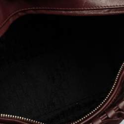 Pre Owned Dior Burgundy Cannage Leather Large Lady Dior Tote
