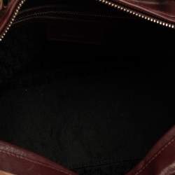 Pre Owned Dior Burgundy Cannage Leather Large Lady Dior Tote