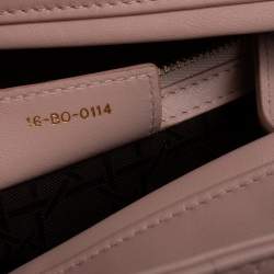 Pre Owned Dior Light Pink Cannage Quilted Leather Large Lady Dior Tote