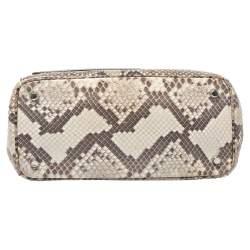 مملوكة مسبقًا Dior Beige Python Small Be Dior Flap Top Handle Bag