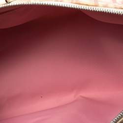 Pre Owned حقيبة ديور غيرلي بوسطن كانفاس مونوغراية وردية