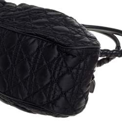 Pre Owned Dior Black Cannage Nylon and Leather Charming Doctor Bag
