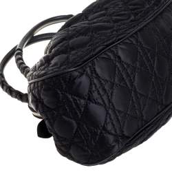 Pre Owned Dior Black Cannage Nylon and Leather Charming Doctor Bag