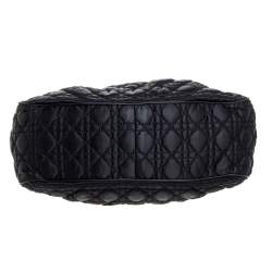 Pre Owned Dior Black Cannage Nylon and Leather Charming Doctor Bag