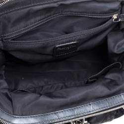 Pre Owned Dior Black Cannage Nylon and Leather Charming Doctor Bag
