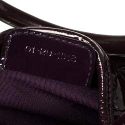 Pre Owned حقيبة يد ديور 61 جلد لامعة نقش تمساح بنفسجية