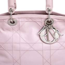 Pre Owned Dior Pink Cannage Quilted Leather Granville Tote 