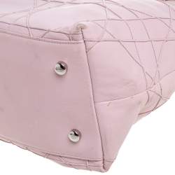 Pre Owned Dior Pink Cannage Quilted Leather Granville Tote 