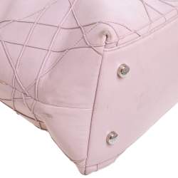 Pre Owned Dior Pink Cannage Quilted Leather Granville Tote 
